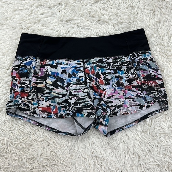 Lululemon Run Times Short II *4" Culture Clash Multi Black / Black - Picture 1 of 6